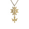 vintage Gold vintage Huguenot cross pendant 14 krt