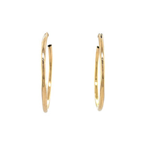 Gold smooth earrings 14 krt