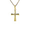 vintage Gouden vintage kruis hanger met diamant 14 krt