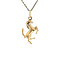 vintage Gouden vintage paard hanger 14 krt