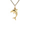 vintage Gouden vintage dolfijn hanger 14 krt