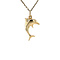 vintage Gouden vintage dolfijn hanger 14 krt