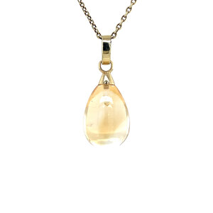 Gold pendant with citrine 14 krt