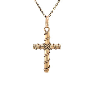 Gold cross pendant 14 krt