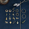 vintage Gouden vintage dolfijn hanger 14 krt