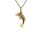 vintage Gouden vintage dolfijn hanger 14 krt
