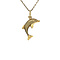 vintage Gouden vintage dolfijn hanger 14 krt