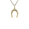 vintage Gouden vintage hoefijzer hanger 14 krt