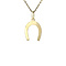 vintage Gouden vintage hoefijzer hanger 14 krt