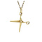 vintage Gouden vintage schaar hanger 14 krt