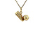 vintage Gouden vintage voetbal schoen met bal hanger 14 krt