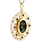 vintage Golden vintage pendant with enamel and coloured stone 14 carat