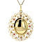 vintage Golden vintage pendant with enamel and coloured stone 14 carat
