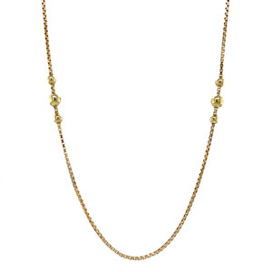 Gouden venetiaan collier met bolletjes 14 krt