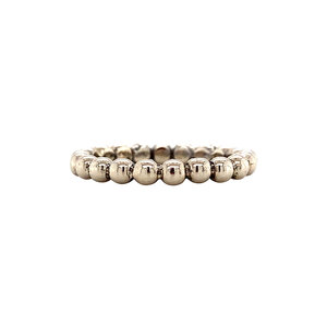 White gold bead ring 14 carat