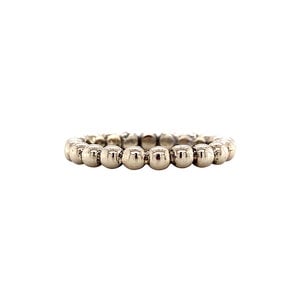 Witgouden bolletjes ring 14 krt