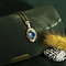 vintage Gouden vintage hanger met spinel 14 krt