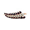 vintage Gouden vintage broche met granaat en parel 14 krt