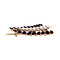 vintage Gouden vintage broche met granaat en parel 14 krt