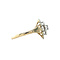 vintage Golden vintage double halo ring with diamond 14 ct