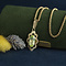 vintage Gouden vintage hanger met spinel 14 krt