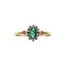 vintage Entourage ring met smaragd en diamant 9 krt