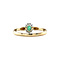 vintage Entourage ring met smaragd en diamant 9 krt