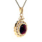 vintage Gold vintage pendant with garnet 14 kt
