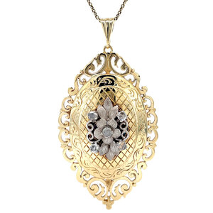 Gouden hanger met diamant 14 krt