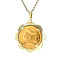 vintage Gold vintage coin pendant 14 kt
