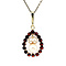 vintage Golden vintage pendant with pearl and garnet 14 ct