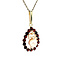 vintage Golden vintage pendant with pearl and garnet 14 ct