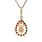 vintage Golden vintage pendant with pearl and garnet 14 ct
