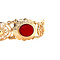 vintage Golden vintage boat bracelet with blood coral 14 carat