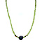 vintage Peridoot collier met parel en gouden sluiting 14 krt