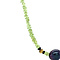 vintage Peridoot collier met parel en gouden sluiting 14 krt