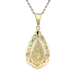 Gold fantasy pendant 14 kt