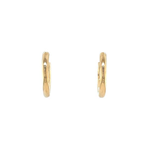 Gouden gladde oorringen 18 krt