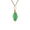 vintage Gold vintage pendant with green opal 14 kt