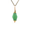 vintage Gold vintage pendant with green opal 14 kt