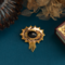 vintage Gold vintage brooch with garnet 14 kt