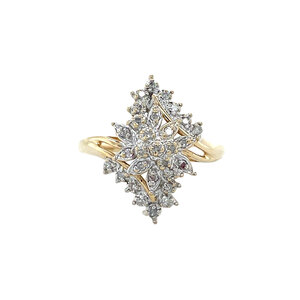 Gold ring with diamond 14 ct