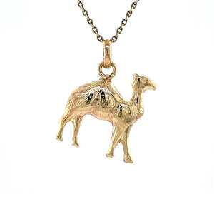 Gouden kameel hanger 14 krt