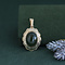 vintage Gold vintage pendant with nephrite jade 14 kt