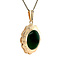 vintage Golden vintage pendant with nephrite jade 14 ct