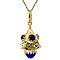 vintage Vintage gouden hanger met chalcedoon en kleursteen 18 krt