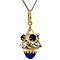 vintage Vintage gouden hanger met chalcedoon en kleursteen 18 krt