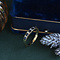 vintage Golden vintage memory ring with sapphire and diamond 18 ct