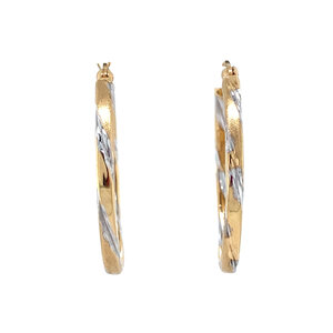 Bicolour gold earrings 14 carat