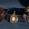 vintage Gouden vintage hanger met camee 14 krt